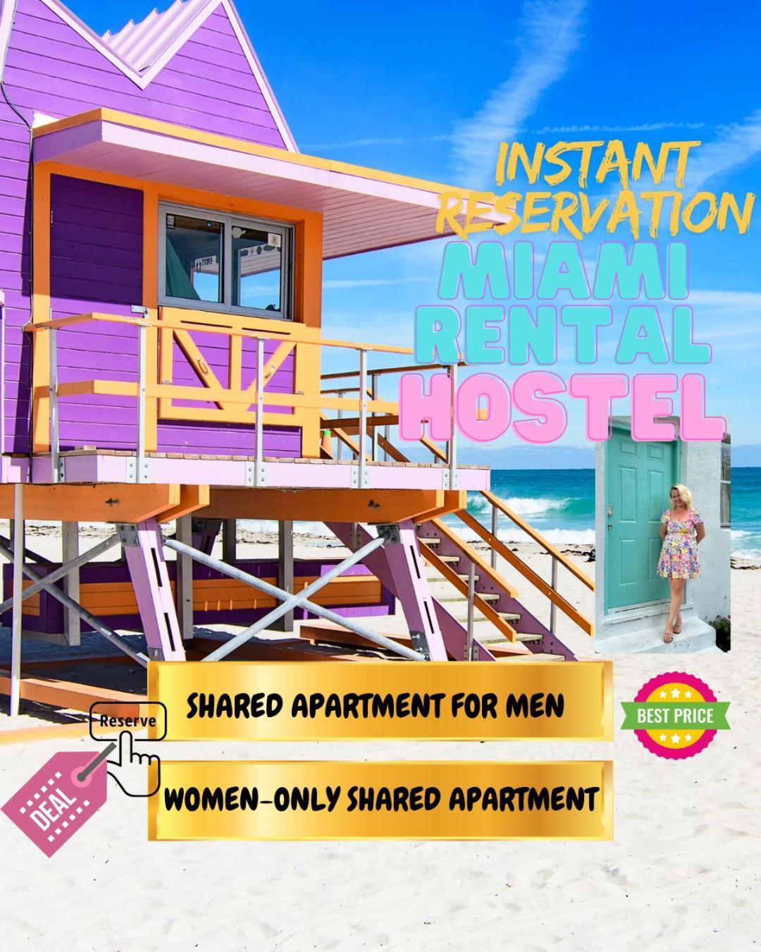 104 Mixed Shared Rooms Central, Friendly, Affordable Miami Exterior photo